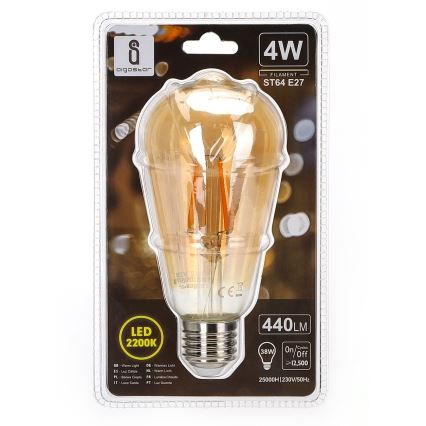 LED sijalica ST64 E27/4W/230V 2200K - Aigostar