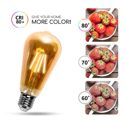LED sijalica ST64 E27/6W/230V 2200K - Aigostar