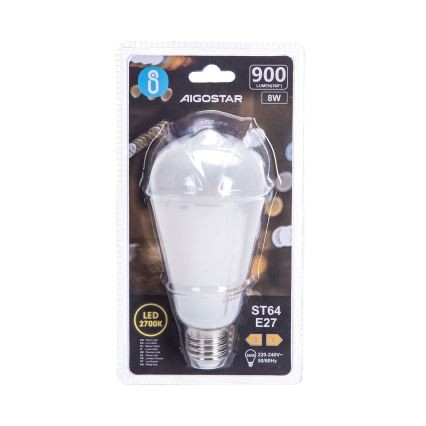 LED sijalica ST64 E27/8W/230V 2700K - Aigostar