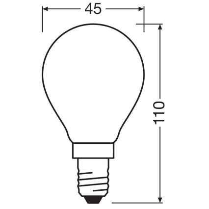 LED sijalica STAR E14/6,5W/230V 2700K - Osram