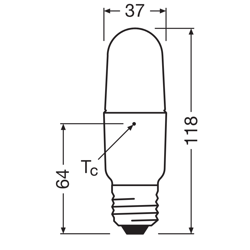 LED sijalica STICK E27/8,5W/230V 4000K - Osram