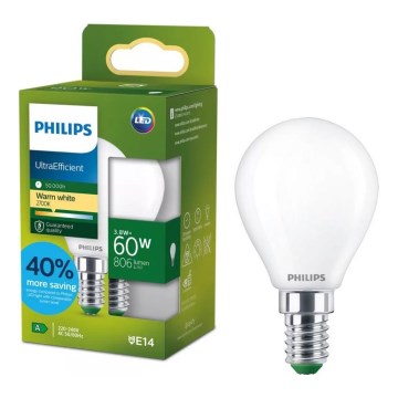 LED sijalica ULTRAEFFICIENT Philips P45 E14/3,8W/230V 2700K