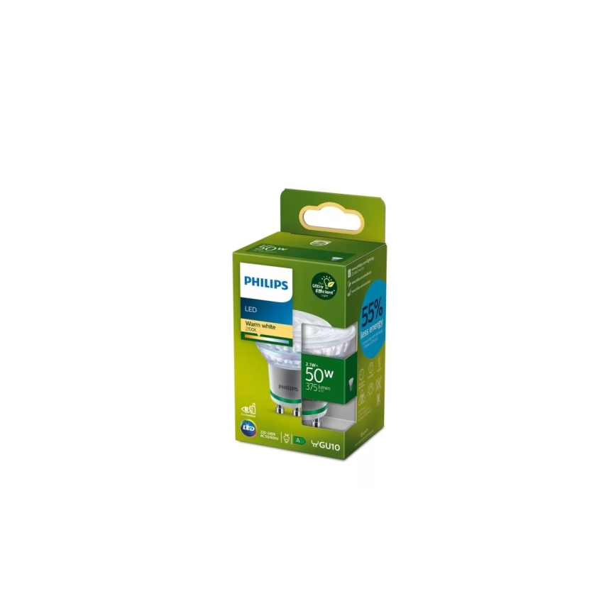 LED sijalica ULTRAEFFICIENT Philips PAR16 GU10/2,1W/230V 2700K