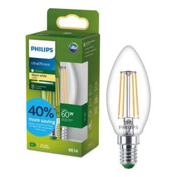 LED sijalica ULTRAEFFICIENT VINTAGE Philips B35 E14/3,8W/230V 2700K