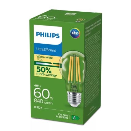 LED sijalica ULTRAEFFICIENT VINTAGE Philips E27/4W/230V 2700K