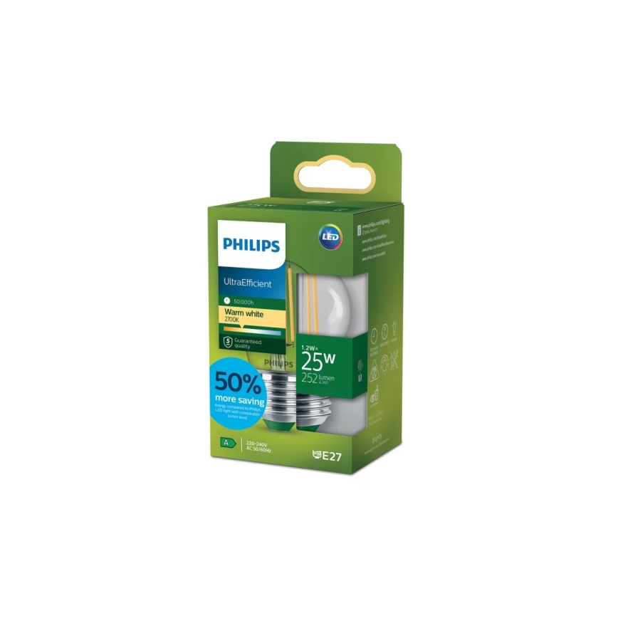 LED sijalica ULTRAEFFICIENT VINTAGE Philips P45 E27/1,2W/230V 2700K