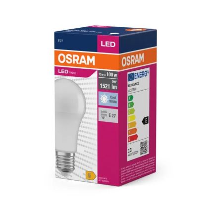 LED sijalica VALUE A100 E27/13W/230V 4000K - Osram
