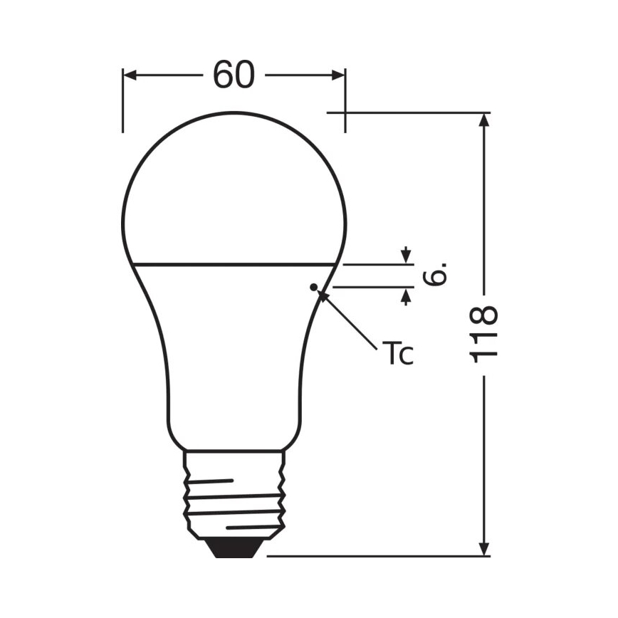LED sijalica VALUE A100 E27/13W/230V 4000K - Osram