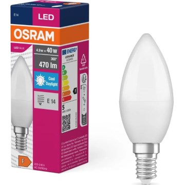 LED sijalica VALUE B40 E14/4,9W/230V 6500K - Osram