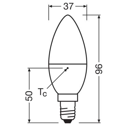 LED sijalica VALUE B40 E14/4,9W/230V 6500K - Osram