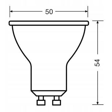LED sijalica VALUE PAR16 GU10/4,5W/230V 2700K 120° crna - Ledvance