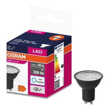 LED sijalica VALUE PAR16 GU10/4,5W/230V 4000K 36° crna - Osram