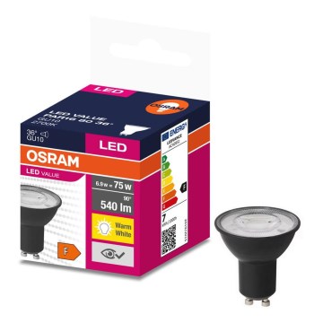 LED sijalica VALUE PAR16 GU10/6,9W/230V 2700K 36° crna - Osram