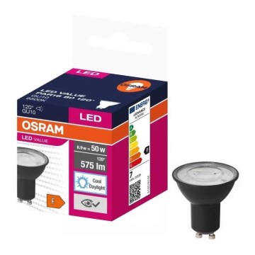 LED sijalica VALUE PAR16 GU10/6,9W/230V 6500K 120° crna - Osram