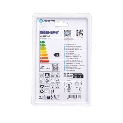 LED sijalica VINTAGE A60 E27/10W/230V 2200K - Aigostar