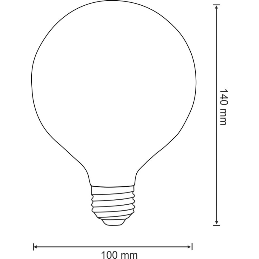 LED sijalica VINTAGE AMBER E27/4W/230V G100 2700K