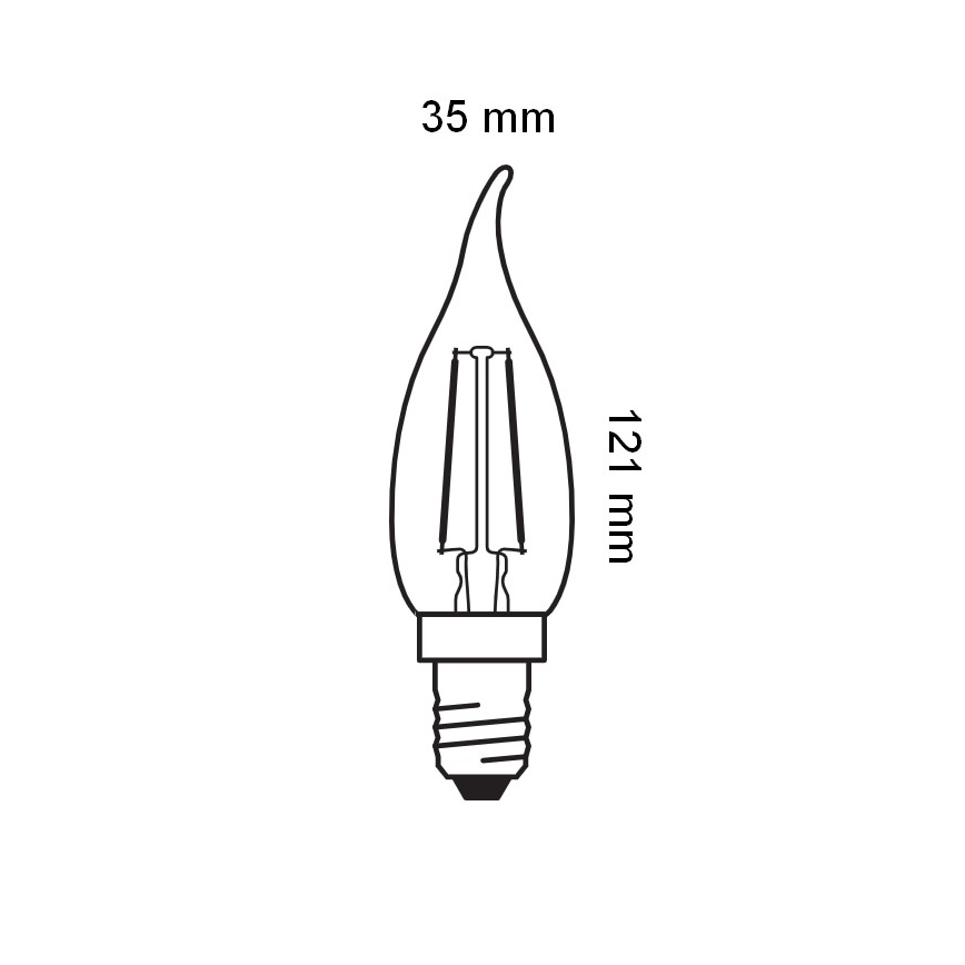 LED sijalica VINTAGE FILAMENT E14/1,5W/230V 2400K - Osram