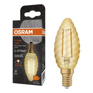 LED sijalica VINTAGE FILAMENT E14/2,5W/230V 2400K - Osram