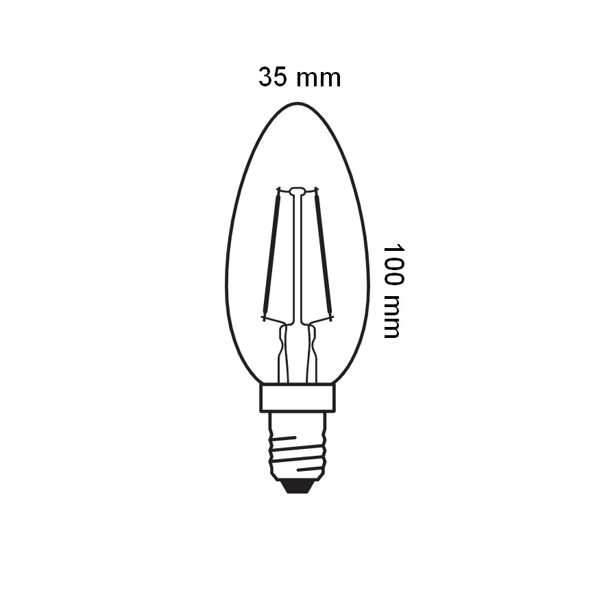 LED sijalica VINTAGE FILAMENT E14/2,5W/230V 2400K - Osram