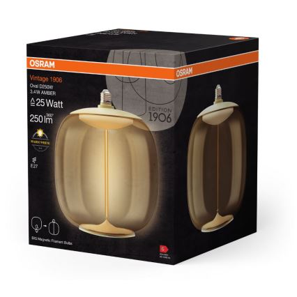 LED sijalica VINTAGE FILAMENT E27/3,4W/230V 2700K - Osram