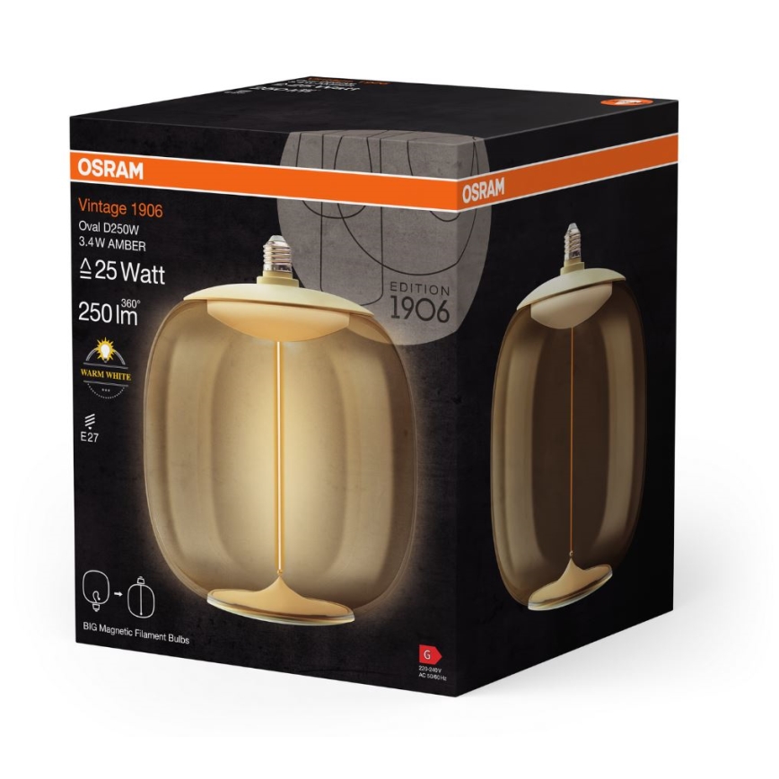 LED sijalica VINTAGE FILAMENT E27/3,4W/230V 2700K - Osram