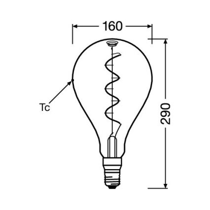 LED sijalica VINTAGE FILAMENT E27/4W/230V 1800K - Osram