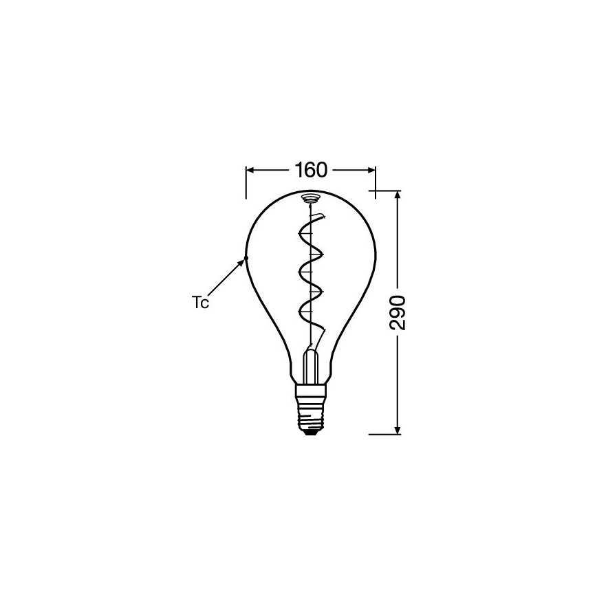 LED sijalica VINTAGE FILAMENT E27/4W/230V 1800K - Osram