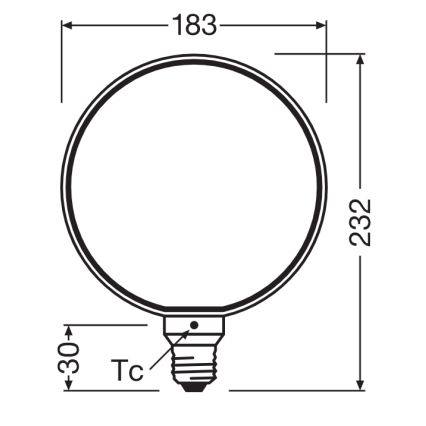 LED prigušiva sijalica VINTAGE FILAMENT E27/4W/230V 1800K - Osram