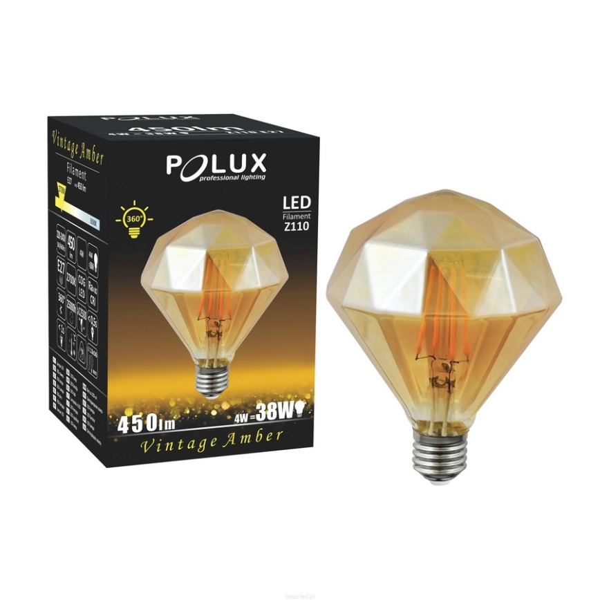 LED sijalica VINTAGE JANTAR E27/4W/230V 2700K