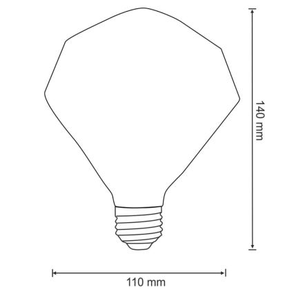 LED sijalica VINTAGE JANTAR E27/4W/230V 2700K