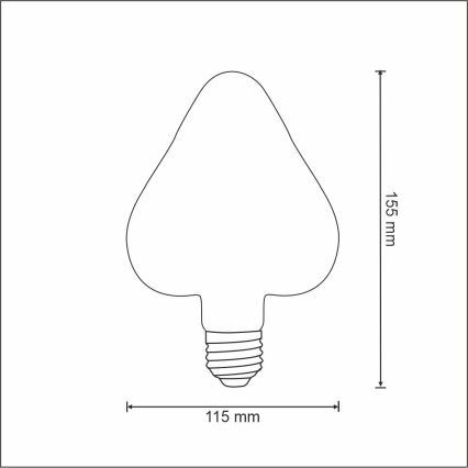 LED sijalica VINTAGE JANTARNA E27/2,5W/230V 2000K