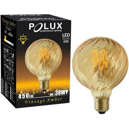 LED sijalica VINTAGE jantarna G95 E27/4W/230V 2700K