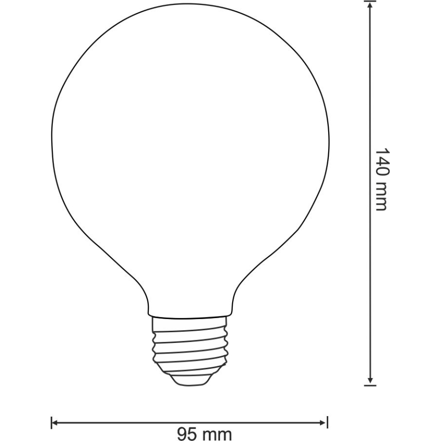 LED sijalica VINTAGE jantarna G95 E27/4W/230V 2700K
