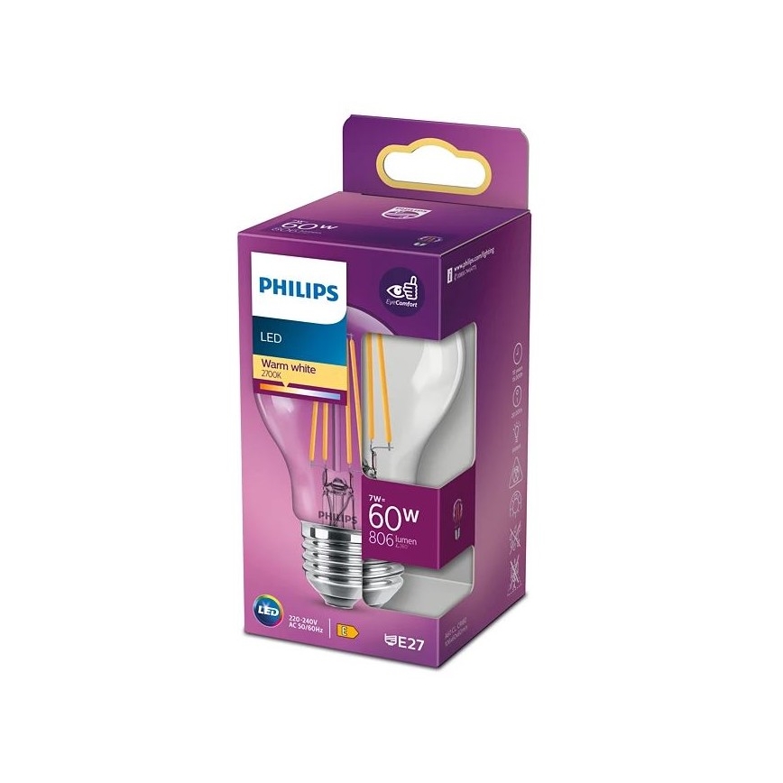 LED sijalica VINTAGE Philips A60 E27/7W/230V 2700K