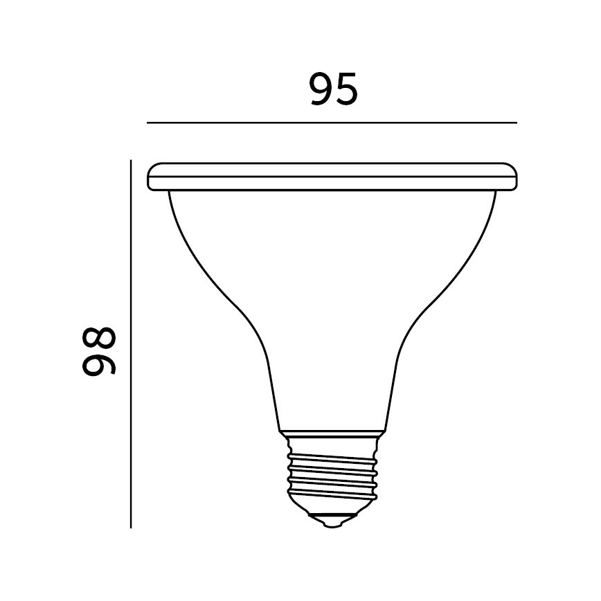LED sijalica za rast biljaka PLANTY E27/9W/230V 1200K crna