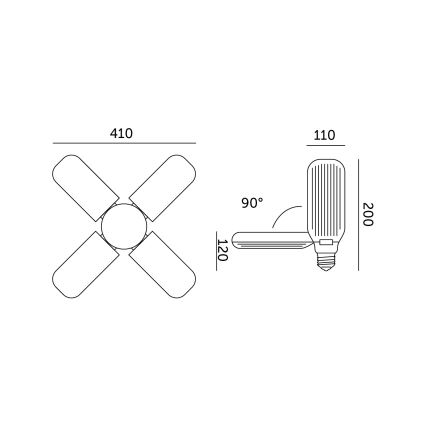 LED sijalica za rast biljaka VITABLOOM E27/40W/230V 1200K - Brilagi