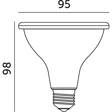 LED sijalica za rast biljaka VITABLOOM E27/9W/230V 1200K crna - Brilagi