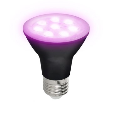 LED sijalica za uzgoj biljaka PLANTY E27/7W/230V 1200K crna