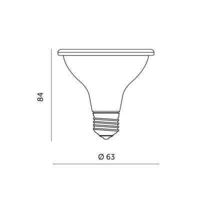 LED sijalica za uzgoj biljaka PLANTY E27/7W/230V 1200K crna