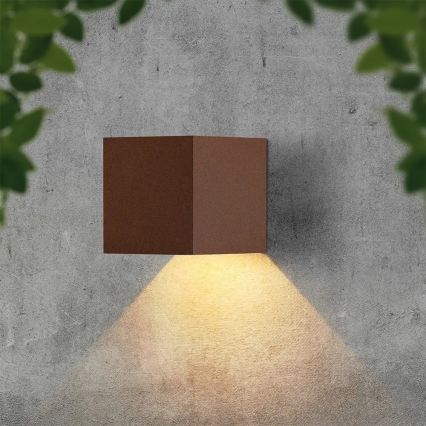 LED solarno zidno svetlo sa senzorom LED/9W/3,7V 3000/4000/5000K IP65 2600 mAh braon