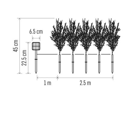 LED solarna dekoracija 50xLED/3W/1,2V 600 mAh IP44