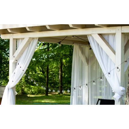 LED solarna dekorativna girlanda 30xLED/8 funkcija 500 mAh 10,6 m IP67 topla bela