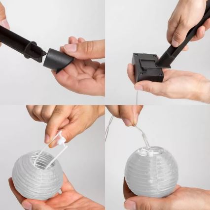 LED solarna girlanda 10xLED/1,2V 300mAh 3,7m IP44 hladno bela