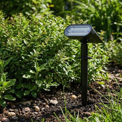 LED solarna lampa 2u1 LED/3,7V 1200 mAh IP54 crna