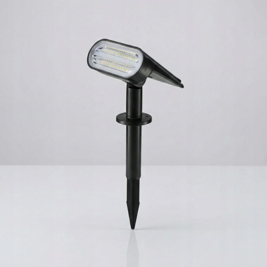LED solarna lampa 2u1 LED/3,7V 1200 mAh IP54 crna