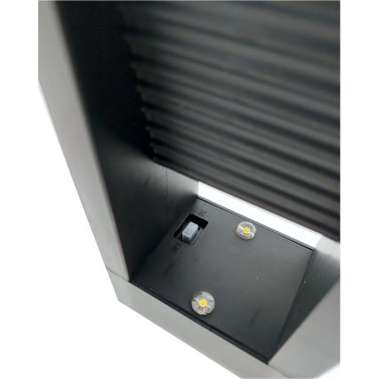 LED solarna lampa 2xLED/1,2V 200 mAh IP44 crna