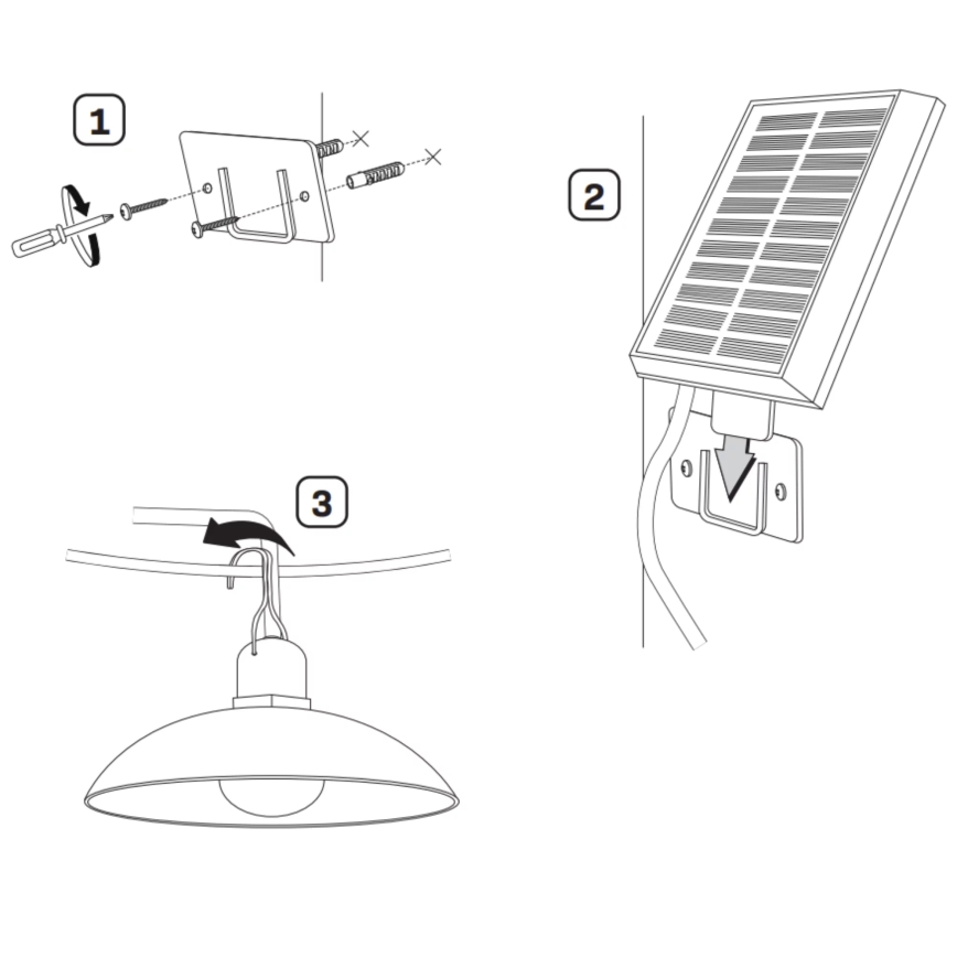 LED solarna svetiljka CELINA LED/1,8W/3,7V 2400 mAh IP44 + daljinski upravljač