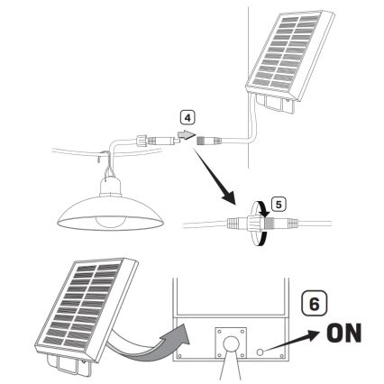 LED solarna svetiljka CELINA LED/1,8W/3,7V 2400 mAh IP44 + daljinski upravljač