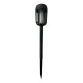 LED solarna lampa FLAME LED/1,2V 100 mAh 1800K 37 cm IP44 crna