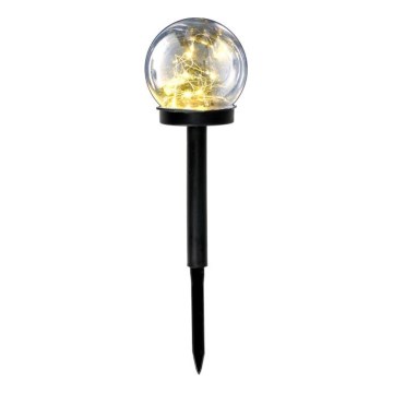 LED solarna lampa GLEAM LED/1,2V 3000K IP44 40 mAh prozirna/crna